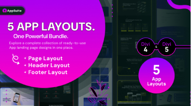 AppSuite - 5 App Landing Pages - Di