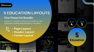 EduGrowth - 5 Education Layout Pack - Di